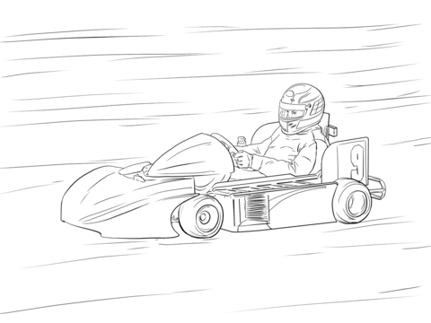 Go Kart Coloring Page